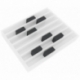 Euro Box / Container Case para locomotoras, vagones y vehículos de aeromodelismo - 7 ranuras para H0 Gauge - vertical