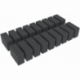 Euro Box / Container Case para locomotoras, vagones y vehículos de aeromodelismo - 11 ranuras para H0 Gauge - vertical