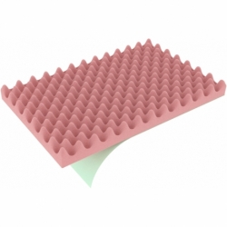 DFNP020ESDS 338 mm x 238 mm x 20 mm Bandeja de espuma en espiral ESD, autoadhesiva por un lado - disipativa electrostática