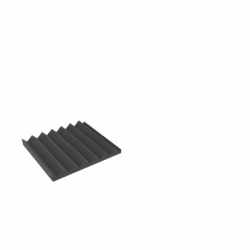 500 mm x 500 mm x 55 mm customizable zig-zag pattern Feldherr foam tray for model railways H0 Gauge / 00 Gauge
