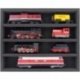 Feldherr Storage Box FSLB055 para modelos de locomotoras, vagones y vehículos - 4 ranuras para ancho H0 - horizontal