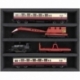 Feldherr Storage Box FSLB055 para modelos de locomotoras, vagones y vehículos - 4 ranuras para ancho H0 - horizontal