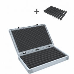 Euro Box / Container Case para locomotoras, vagones y vehículos de modelismo ferroviario tumbados - 7 ranuras para la escala TT