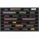 Euro Box / Container Case for model railway locomotives, wagons and vehicles lying - 7 slots for TT scale