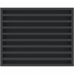 Feldherr Storage Box FSLB040 para modelos de locomotoras, vagones y vehículos - 9 ranuras para ancho Z - horizontal