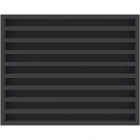 Feldherr Storage Box FSLB040 para modelos de locomotoras, vagones y vehículos - 9 ranuras para ancho Z - horizontal