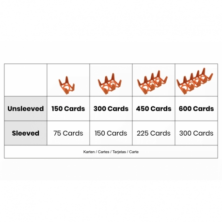 Feldherr Soporte para cartas de juego en tamaño estándar de juego de mesa americano - 450 cartas - 3 bandejas