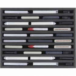 Euro Box / Container Case for model railway locomotives, wagons and vehicles - 20 slots for Z Gauge - vertical