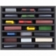 Feldherr Storage Box FSLB055 para maquetas de locomotoras, vagones y vehículos - 7 ranuras para ancho de vía TT - vertical