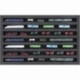 DS035A001 Foam inlay N Gauge - horizontal - 7 slots for model railway locomotives, wagons and vehicles