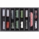 Feldherr Storage Box DSLB075 para maquetas de locomotoras, vagones y vehículos - 8 ranuras para ancho de vía H0 - horizontal