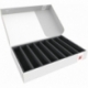 Feldherr Storage Box DSLB075 para maquetas de locomotoras, vagones y vehículos - 8 ranuras para ancho de vía 00 - horizontal