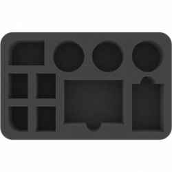 HS045A020 Feldherr foam tray for Warcaster: Neo-Mechanika - cards, tokens, and dice - 10 compartments