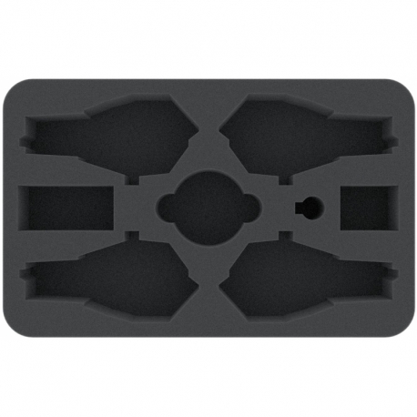 HS045DF04 45 mm half-size foam tray for Dropfleet Commander - Shaltari Cruisers + FREE capsule for pegs