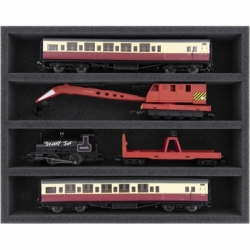 FS050A032 Incrustación espuma Calibre 00 horizontal 4 ranuras locomotoras, vagones y vehículos modelismo ferroviario