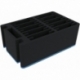 Case / Trolley for 20 tablets in thick sleeves compartments 22 mm wide
