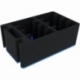 Case / Trolley for 24 tablets in XL sleeves compartments 66 mm wide