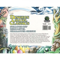 DCC RPG 0-Level Scratch Off Character Sheets (Silver Scratch Off Accessory) (English)