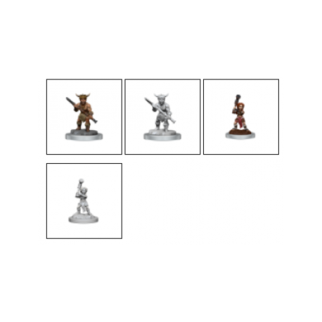D&D Nolzur's Marvelous Miniatures: Halfling Barbarians (4 Units)