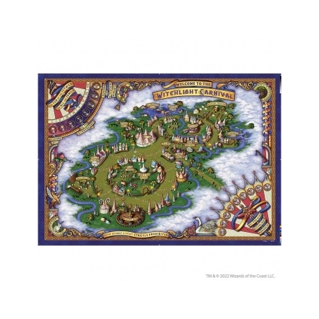 D&D Icons of the Realms: The Domain of Prismeer and The Witchlight Carnival Wall Map