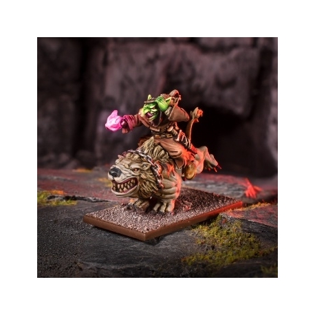 Kings of War: Goblin Wiz on Mawbeast (Inglés)