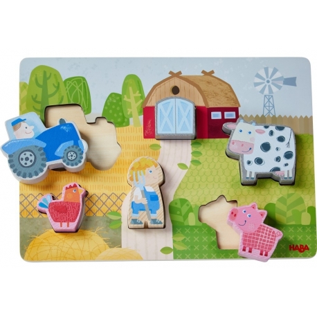 Wooden Puzzle On The Farm