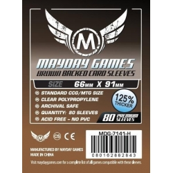 [7141H] Card Game Sleeves (Pack Of 80) 66 X 91 Mm (Brown Backed)