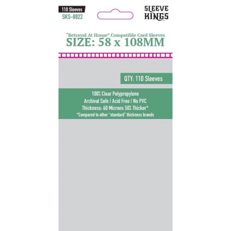 [8822] Sleeve Kings Betrayal At House Compatible Sleeves (58X108Mm)
