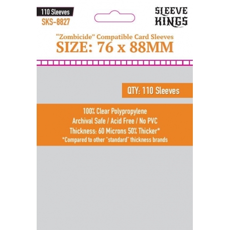 [8827] Sleeve Kings Zombicide Compatible Sleeves (76X88Mm)