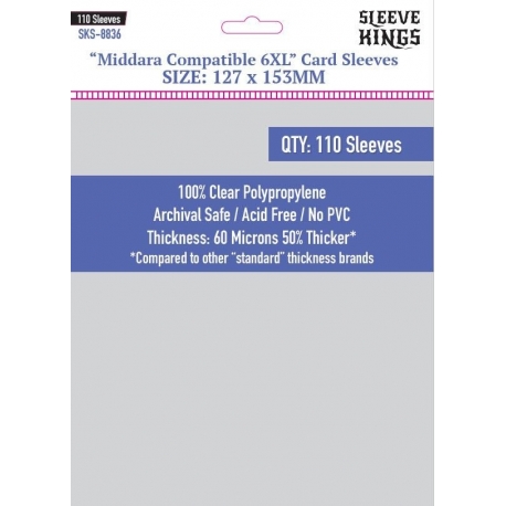 [8836] Sleeve Kings Middara Compatible 6Xl Card Sleeves (127 X 153Mm)