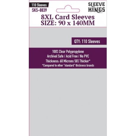 [8839] Sleeve Kings 8Xl Sleeves (90 X 140Mm) (Castle Von Loghan, Phantom: Treasures Of Drakon)