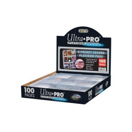 UP - Secure Platinum - 9-Pocket Pages (3 Hole) Display (100 Pages)