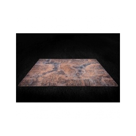 Kraken Wargames Gaming Mat Desert Warzone City 44x30 2.0