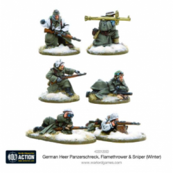 Bolt Action - German Heer Panzerschreck, Flamethrower - Sniper teams (Winter) (Inglés)