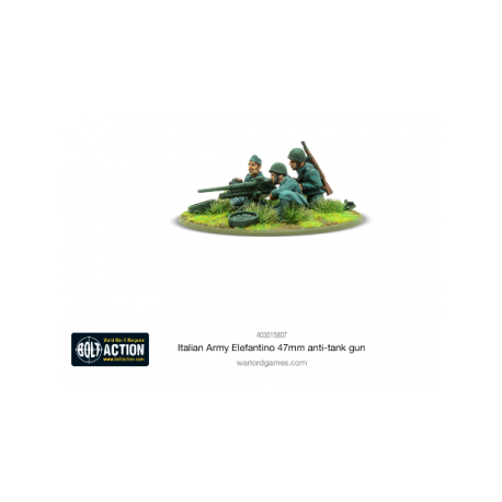 Bolt Action - Italian Army Elefantino 47mm anti-tank gun (Inglés)
