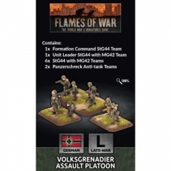 Flames Of War - Volksgrenadier Assualt Platoon (41x Figs) (Castellano)