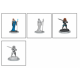 Critical Role Unpainted Miniatures: Human Wizard Female - Halfling Holy Warrior Female  (2 Units)
