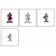 Critical Role Unpainted Miniatures: Male Human Sorcerer Merchant - Tiger Demon  (2 Units)