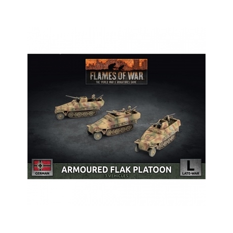 Flames Of War - Sd Kfz 251 2cm - Triple 15mm Armoured Flak Platoon (3x Plastic) (Inglés)