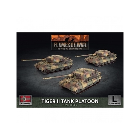 Flames Of War - Tiger II (8.8cm) Tank Platoon (3x Plastic) (Inglés)