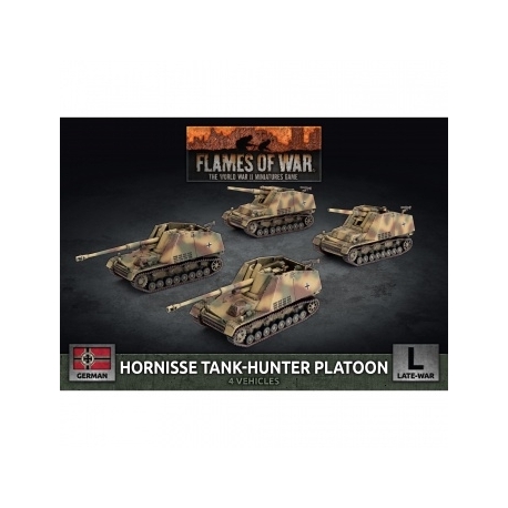Flames Of War - Hornisse (8.8cm) - Hummel (15cm) Tank-Hunter Platoon (x4 Plastic) (English)