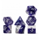 Halfsies Dice - Glitter Edition - Purple (7 Dice Set)