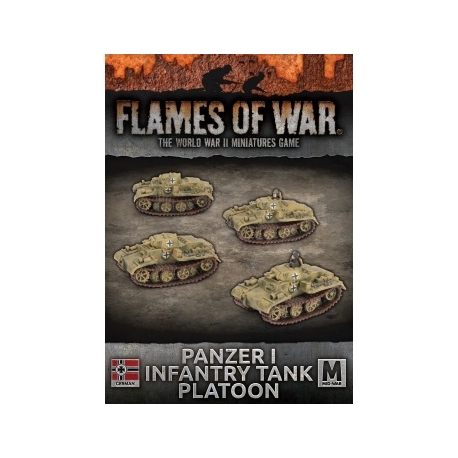 Flames Of War: Pelotón de tanques de infantería Panzer I del frente oriental (x4) (inglés)
