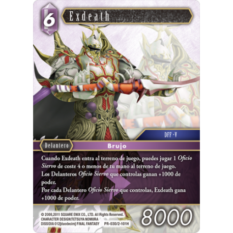 Final Fantasy TCG Kit Torneo EXEDEATH (25+25) de Square Enix