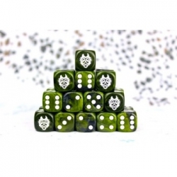 Conquest - Baron of Dice:W'adrh'n Faction Dice on Green swirl Dice