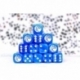 Conquest - Baron of Dice:Nords Faction Dice on Bright Blue swirl Dice