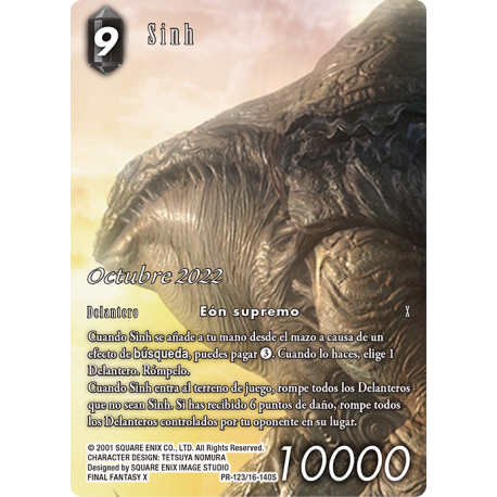 Final Fantasy TCG Opkit SIN (16+4) Octubre 22 de Square Enix