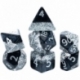 Halfsies Dice - Glitter Edition - Black (7 Dice Set)