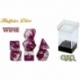 Halfsies Dice - Glitter Edition - Wine (7 Dice Set)