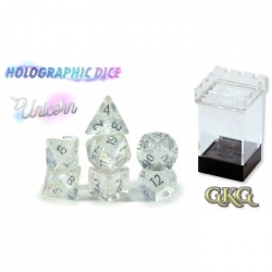 Holographic Dice - Unicorn (7 Dice Set)